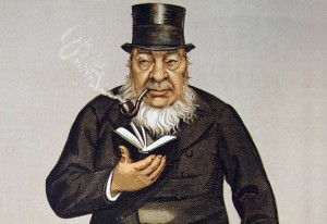 Cartoon of Paul Kruger to reading the bible